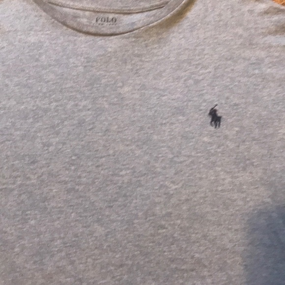 Men’s blue heather Polo tee - Picture 2 of 3